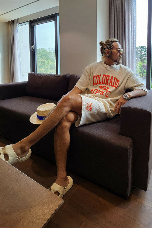 科羅拉多印花壓花短褲