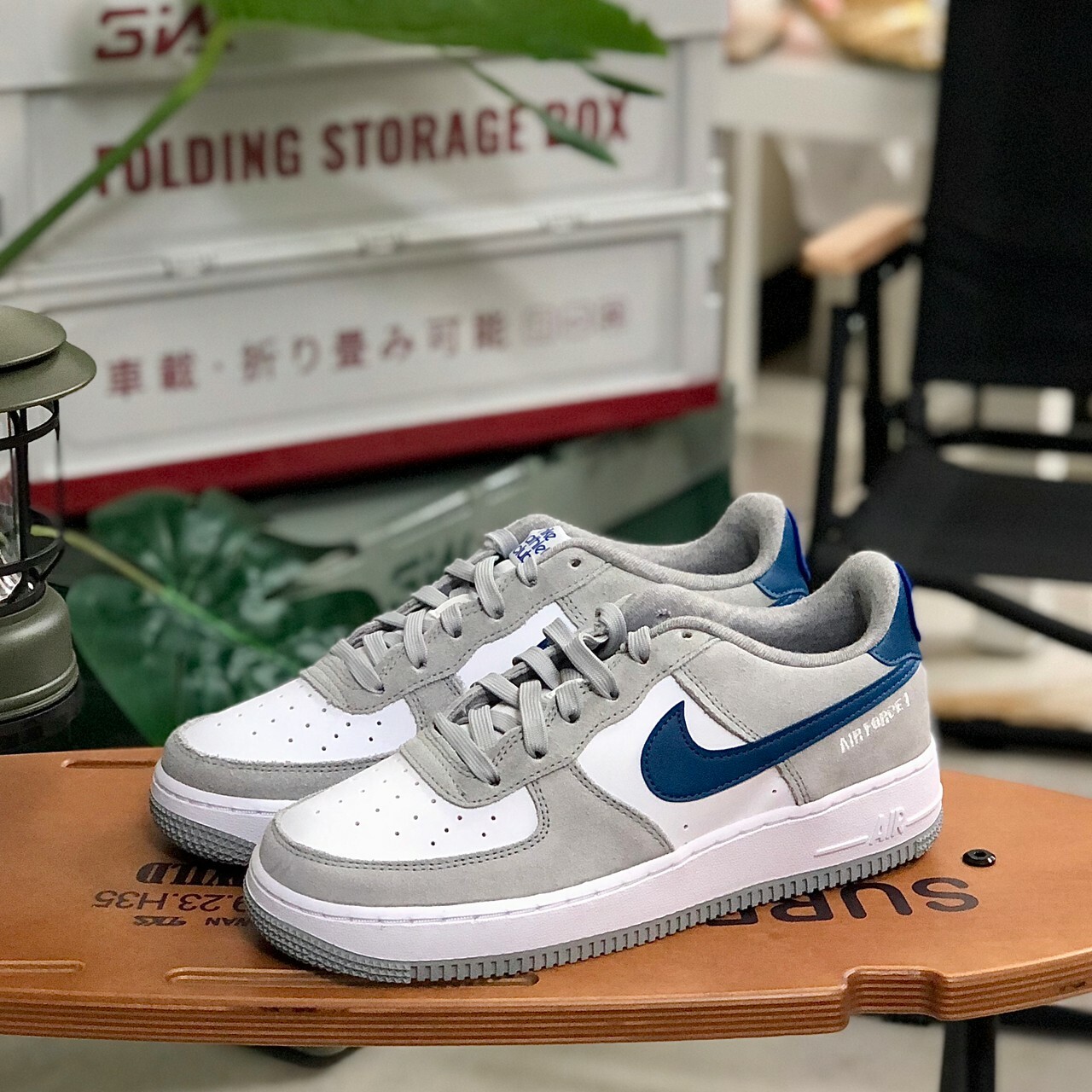 Nike Air Force LV8 (GS) 灰藍 復古 緩震 大童款 DH9597-001