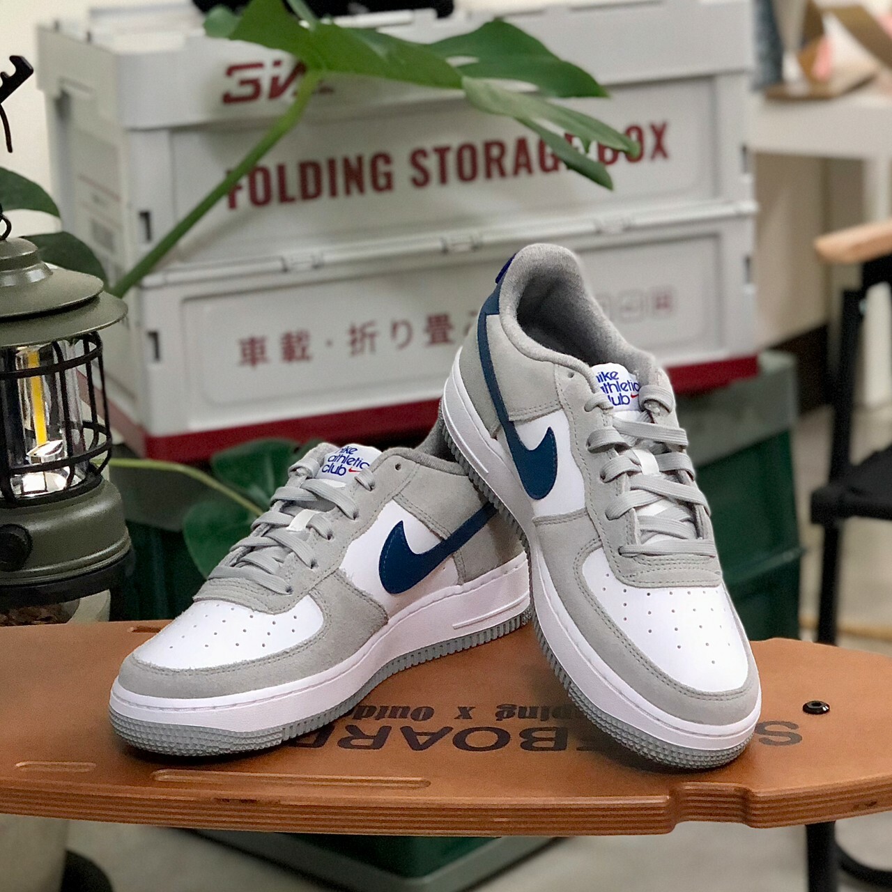 Nike Air Force LV8 (GS) 灰藍 復古 緩震 大童款 DH9597-001