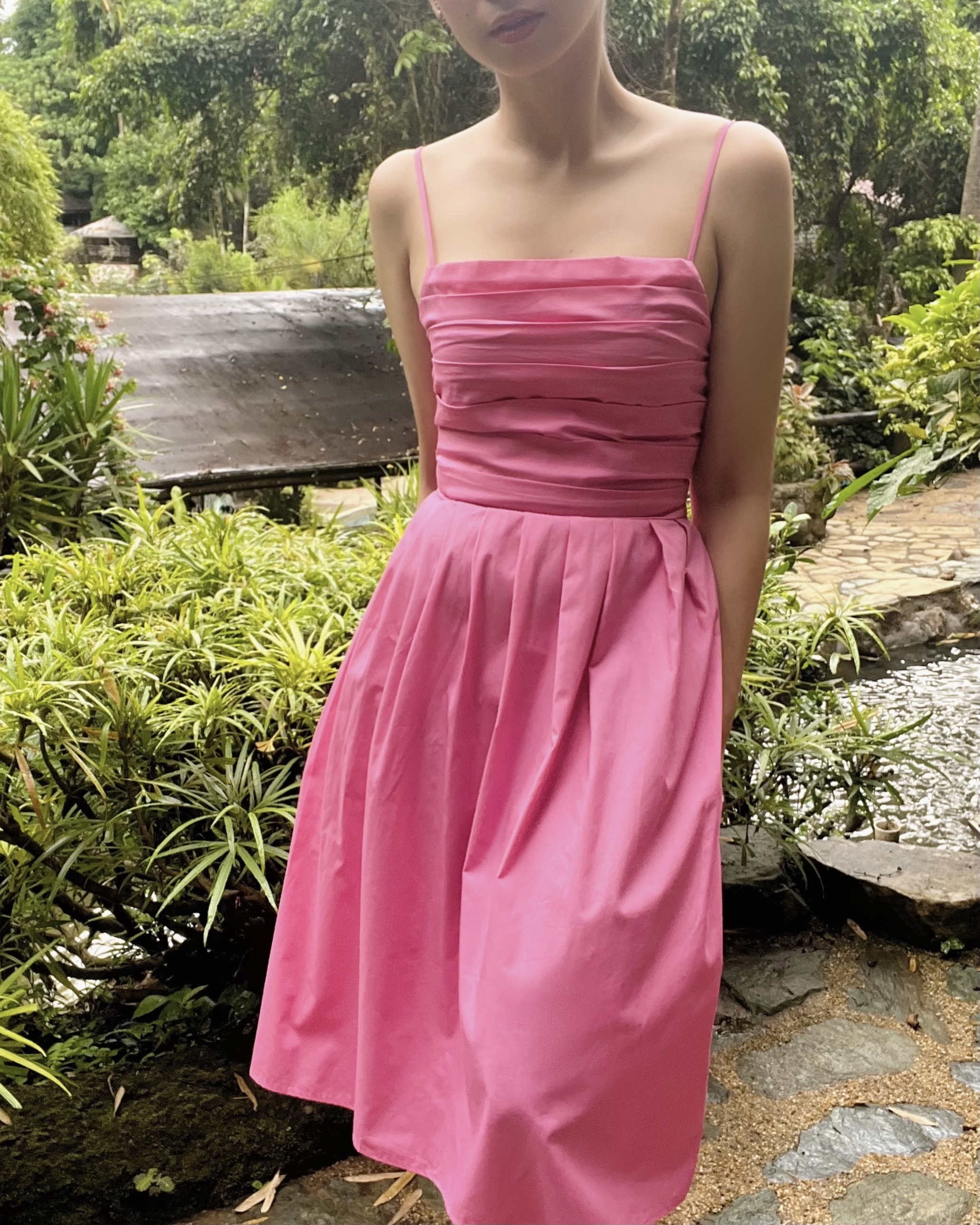 Kelsey Poplin Dress - Pink