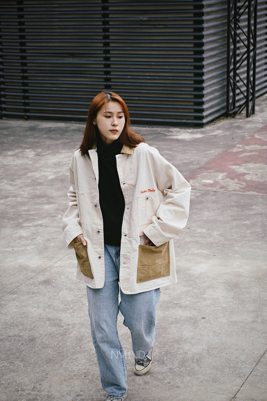 HUMAN MADE 拼接工作外套 米卡其