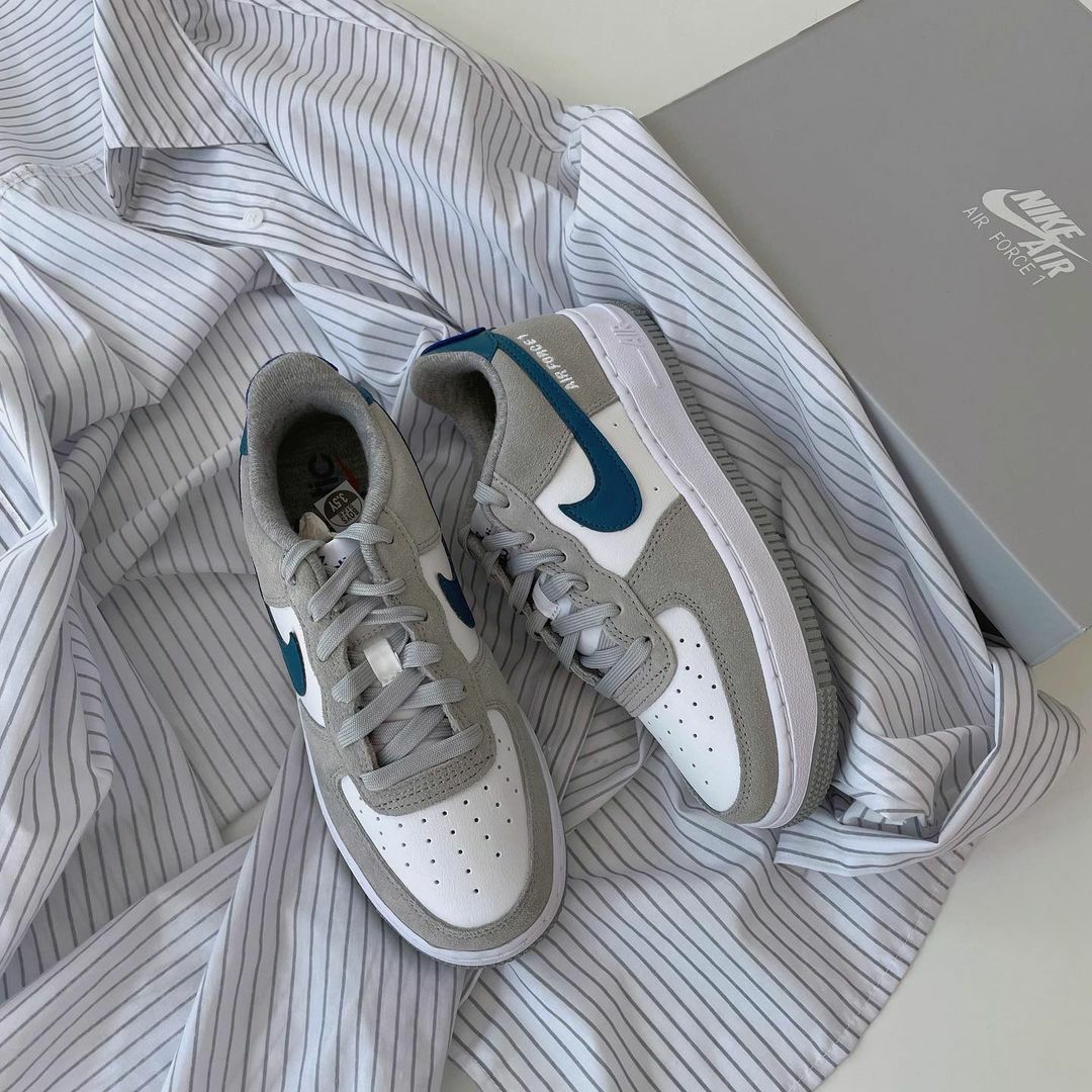 Nike Air Force 1 LV8 灰藍 城堡灰 小Dior色 灰色 白色 AF1 休閒鞋 DH9597-001