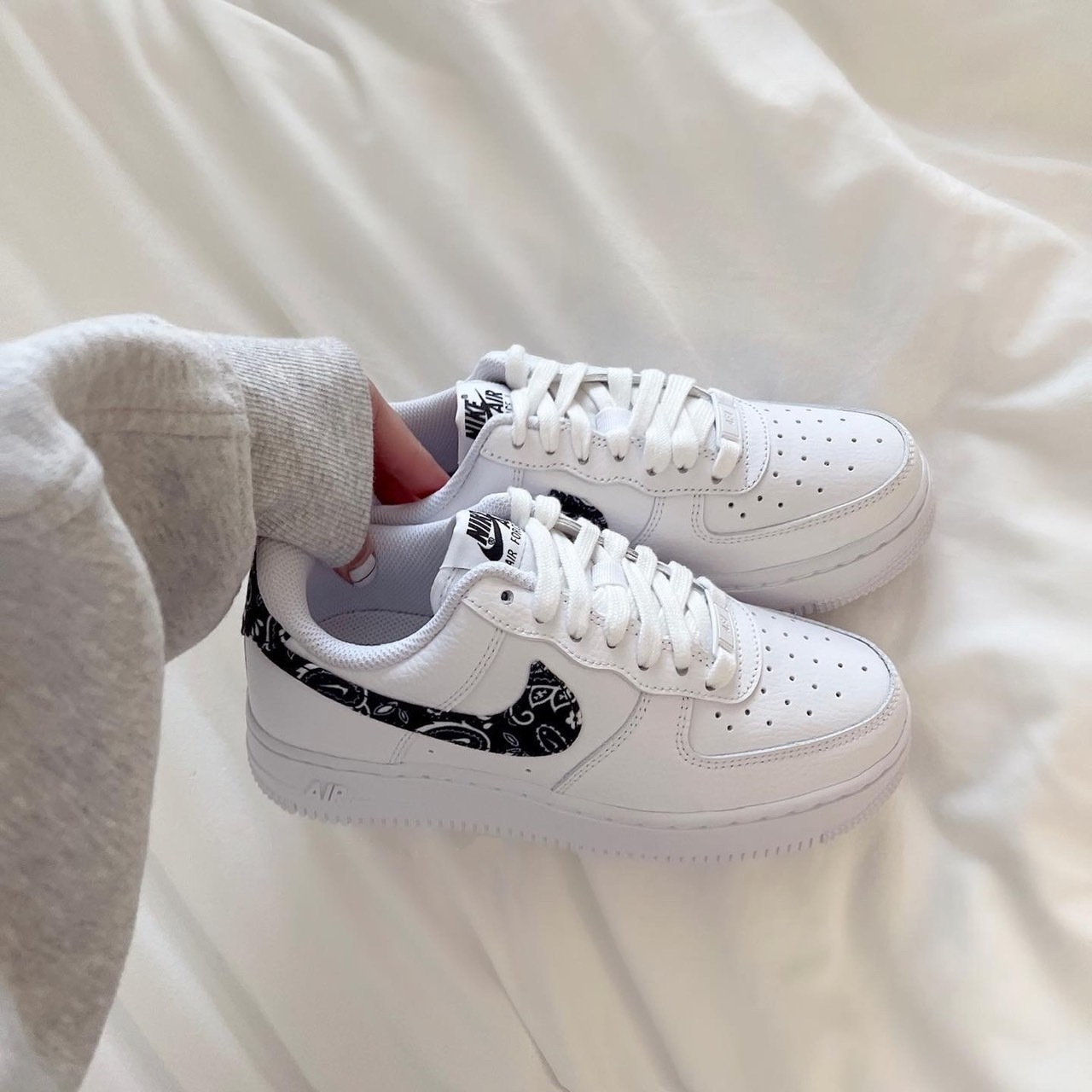 Nike Air Force 1 Low 白色 黑色 變形蟲 腰果花 白鞋 AF1 DH4406-101