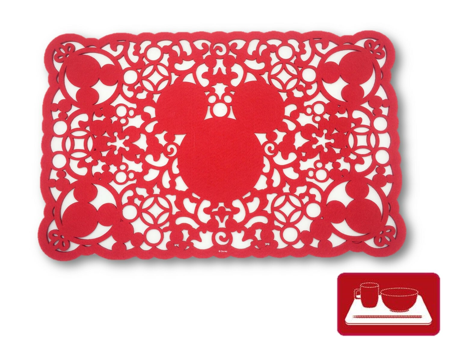 迪士尼米奇 - 新年毛氈餐墊 (大) (迪士尼許可產品)