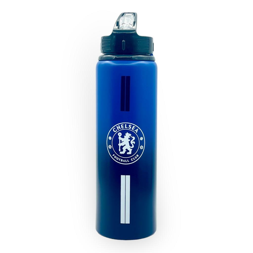 車路士藍黑色直間金屬飲管水樽