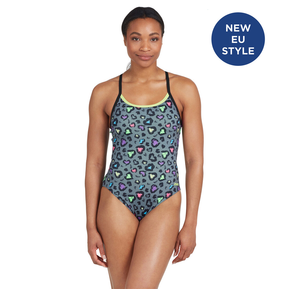 ZOGGS 女性《豹發女力》運動連身泳裝