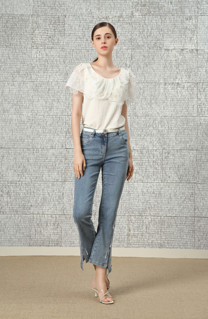 BC1EF029A1大翻領氣質白上衣