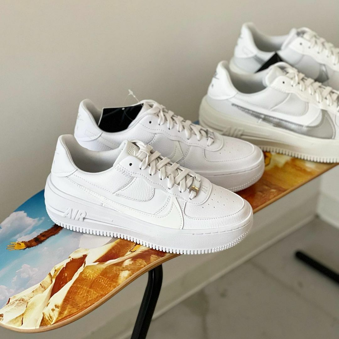 Nike Air Force 1 PLT.AF.ORM 白色 白鞋 全白 結構 加厚 厚底 AF1 DJ9946-100