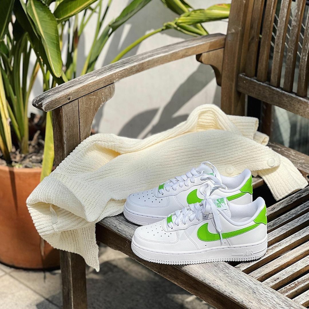 Nike Air Force 1 青蘋果綠 青綠 綠色 白色 休閒鞋 女鞋 AF1 DD8959-112