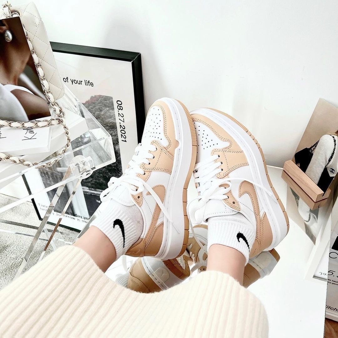 Nike Air Jordan 1 Elevate 乳酪黃 奶茶色 白色 增高 厚底 DH7004-102