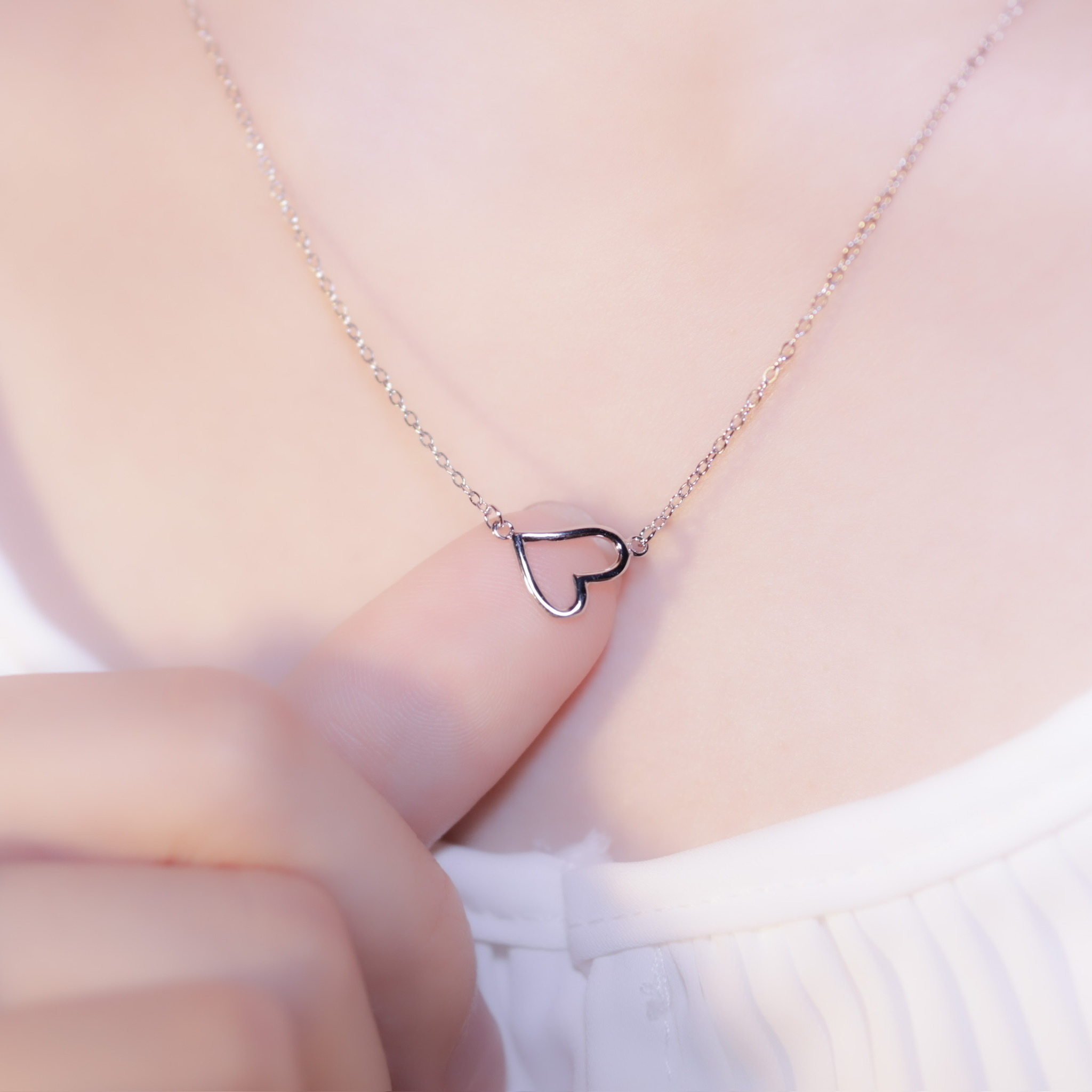 | 925純銀・ 白金 | 一拍即合項鍊 | NE0878 |