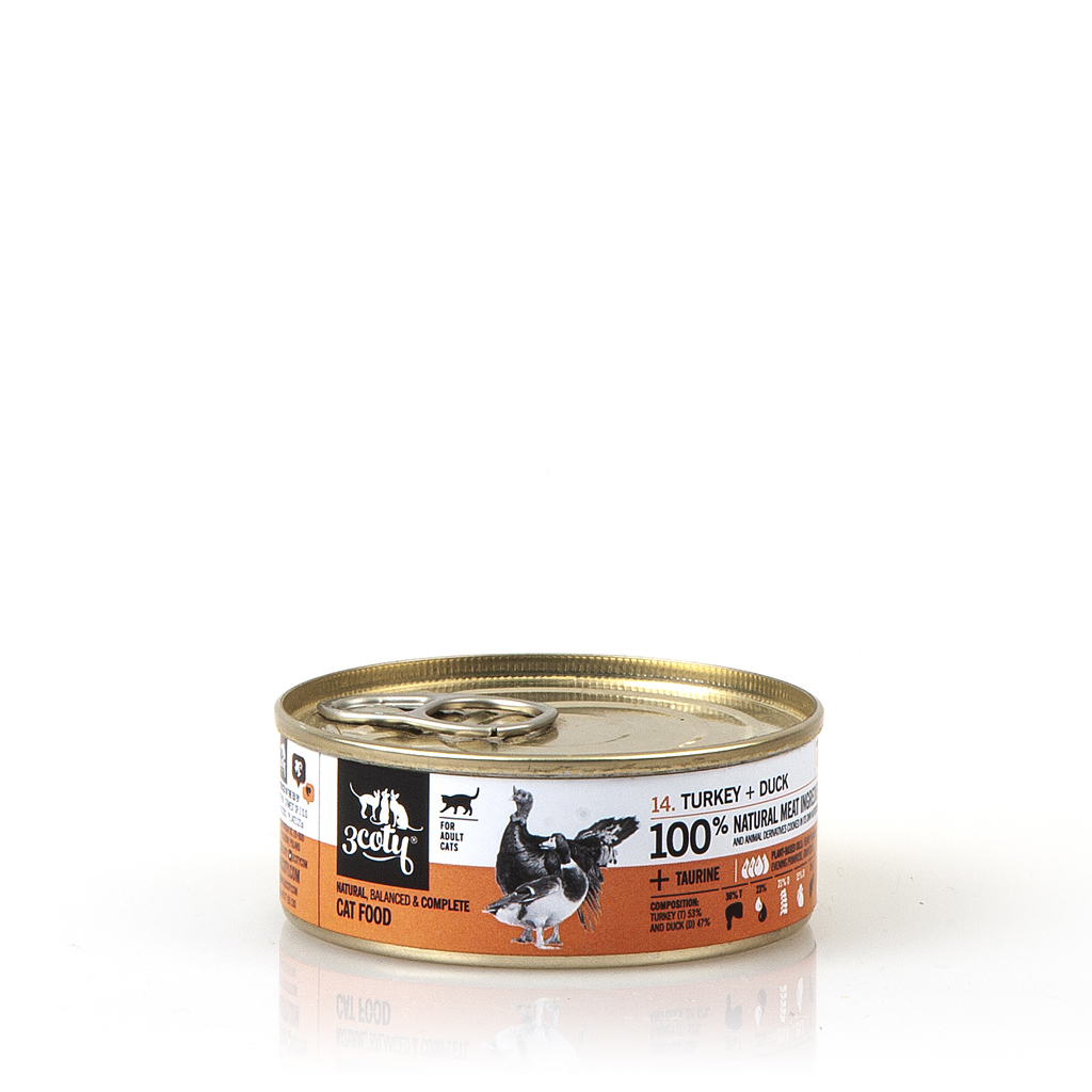3coty 火雞及鴨肉肉醬主食罐 (80g)