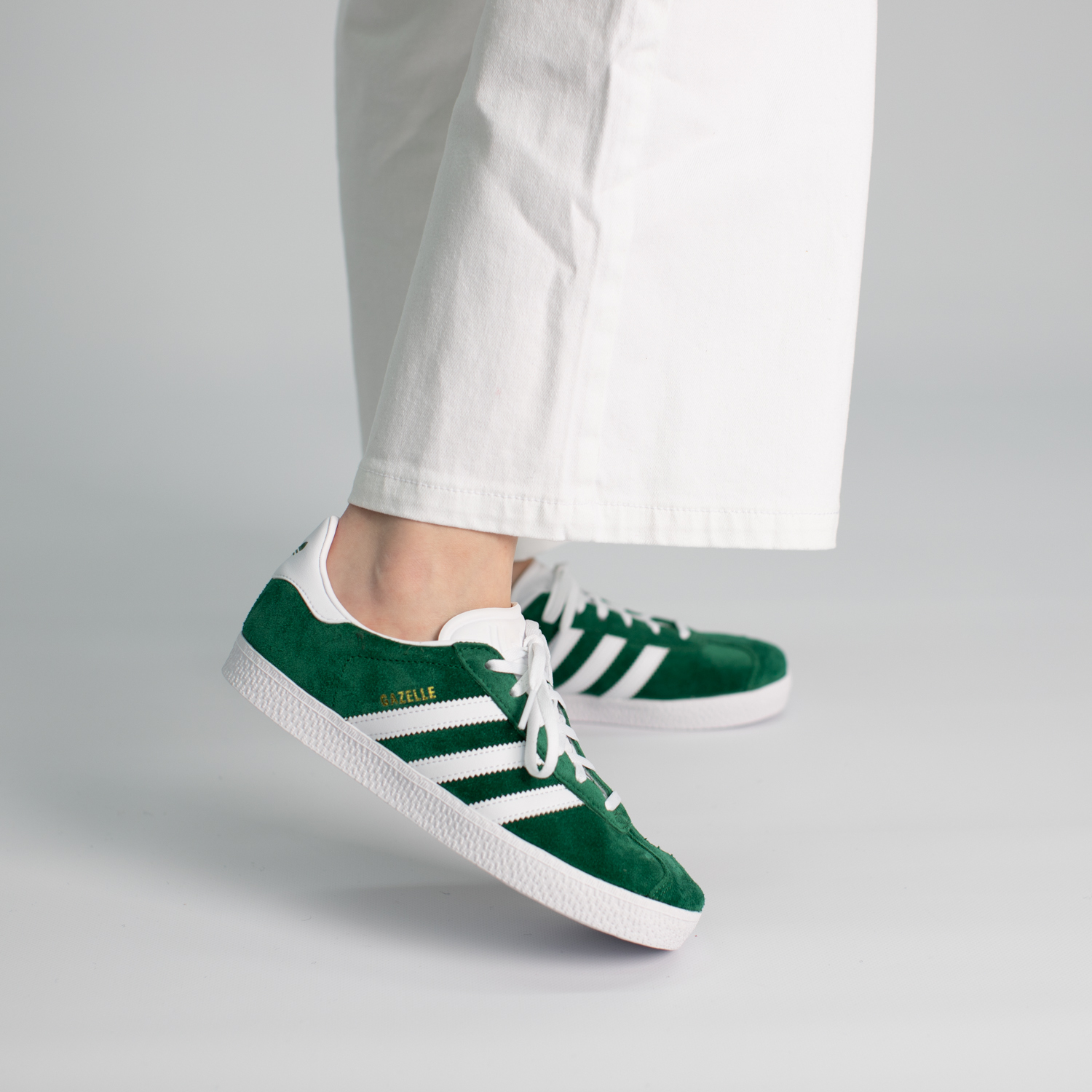 Adidas Originals Gazelle GS 孔雀綠 森林綠 綠色 白色 休閒鞋 國外限定 HP2881