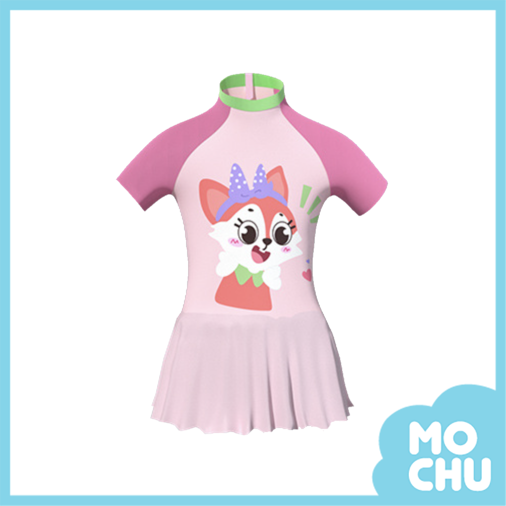 開心橘狐狸連身泳裝