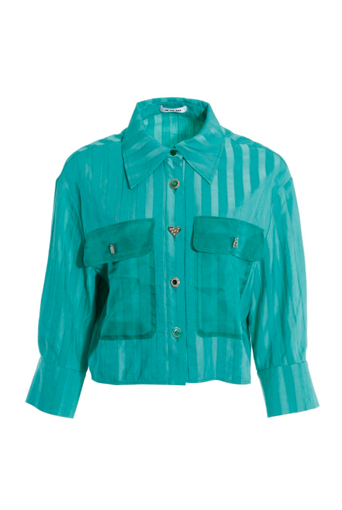 BC1EE101A1 午後漫遊棉紗條紋襯衫