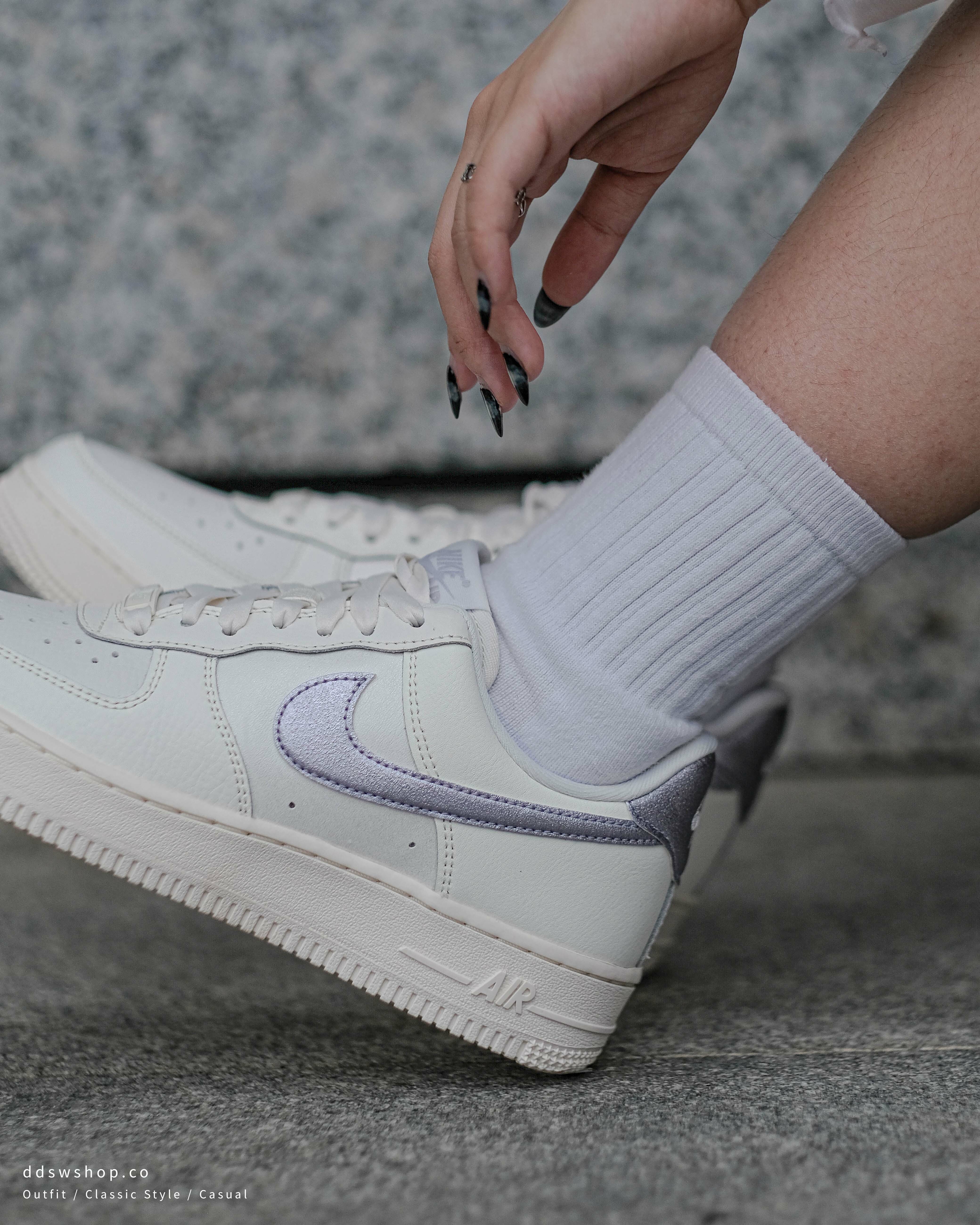 Nike Air Force 1 'Metallic Purple' 白紫 薰衣草紫勾 DV7470-100