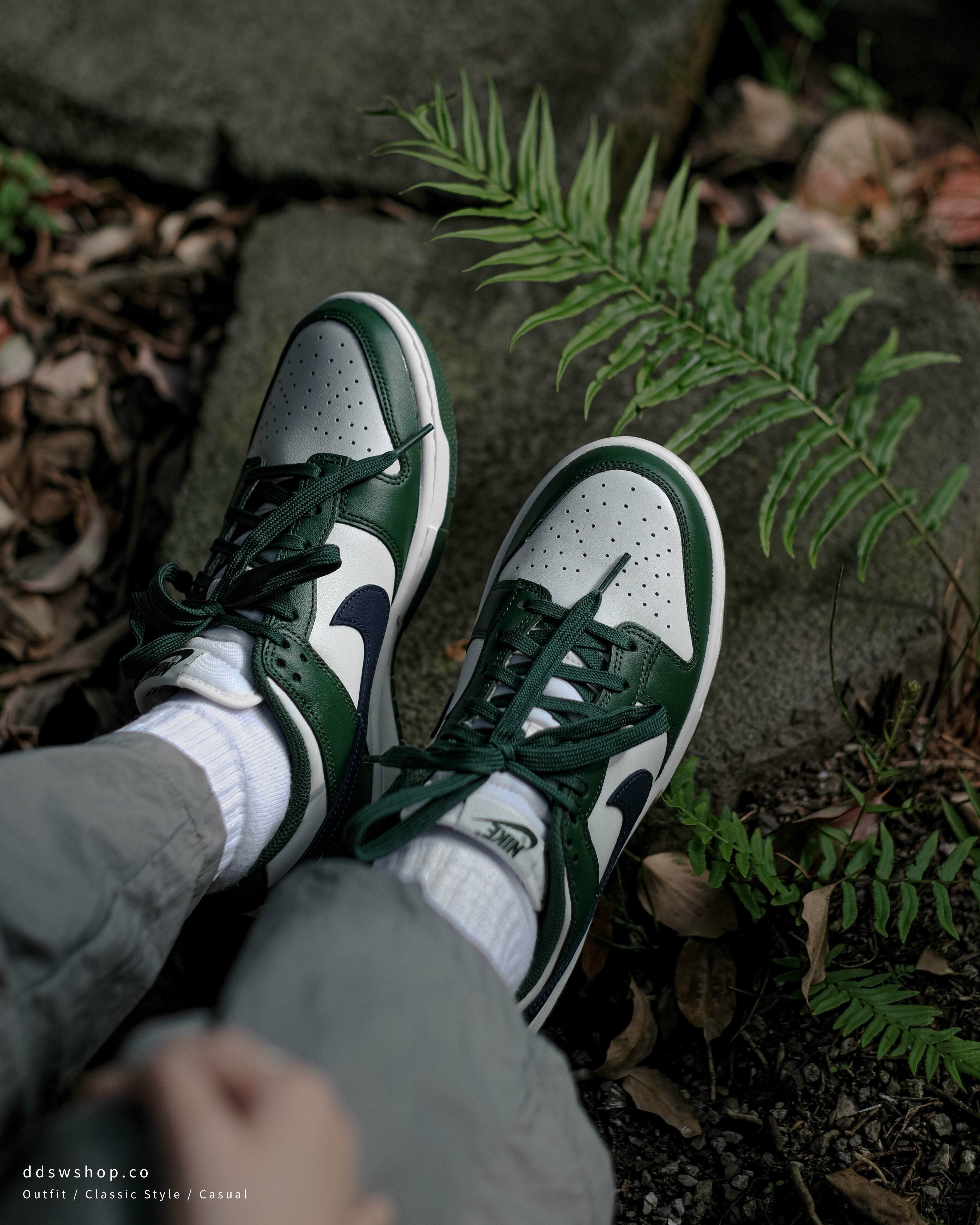 Nike Dunk Low 'Gorge Green Midnight Navy' 白綠午夜藍