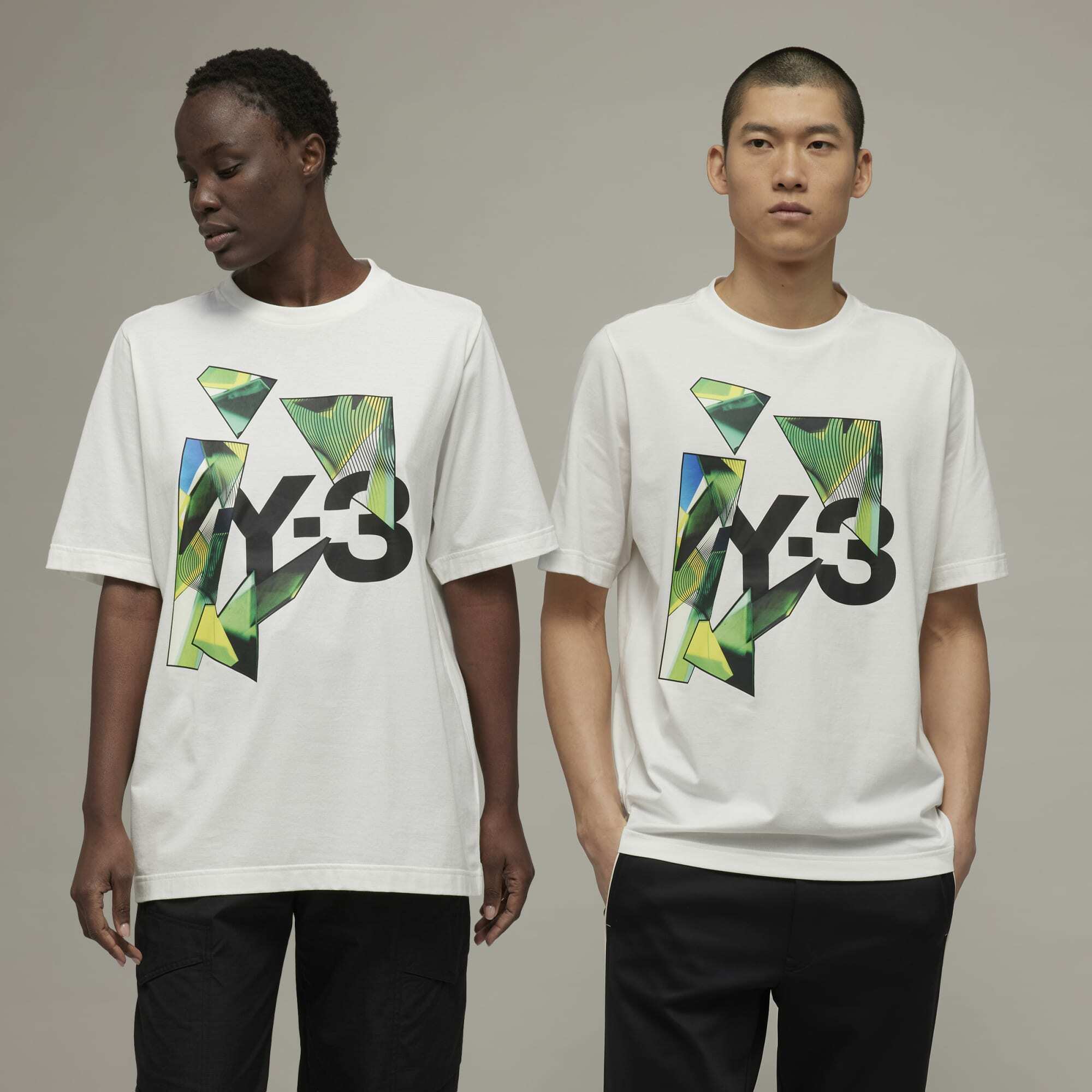 【 Y-3 GRAPHIC SS TEE 幾何短TEE - 綠白 】