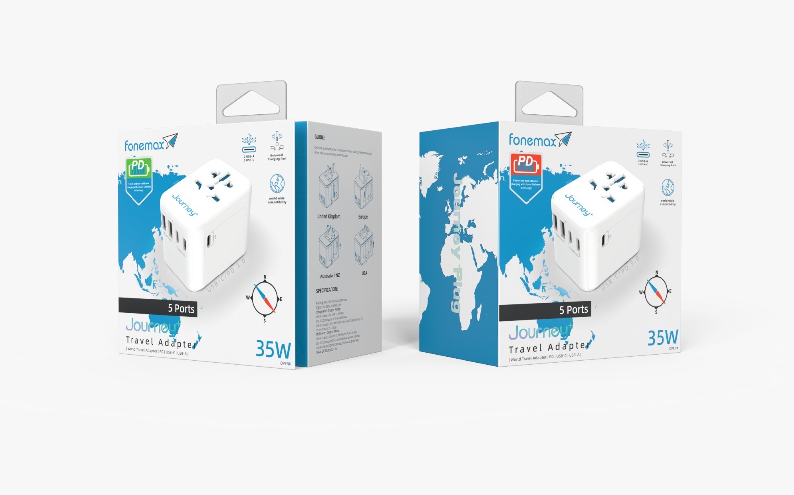 Fonemax Journey+Travel 35W Adpter環遊世界旅行充