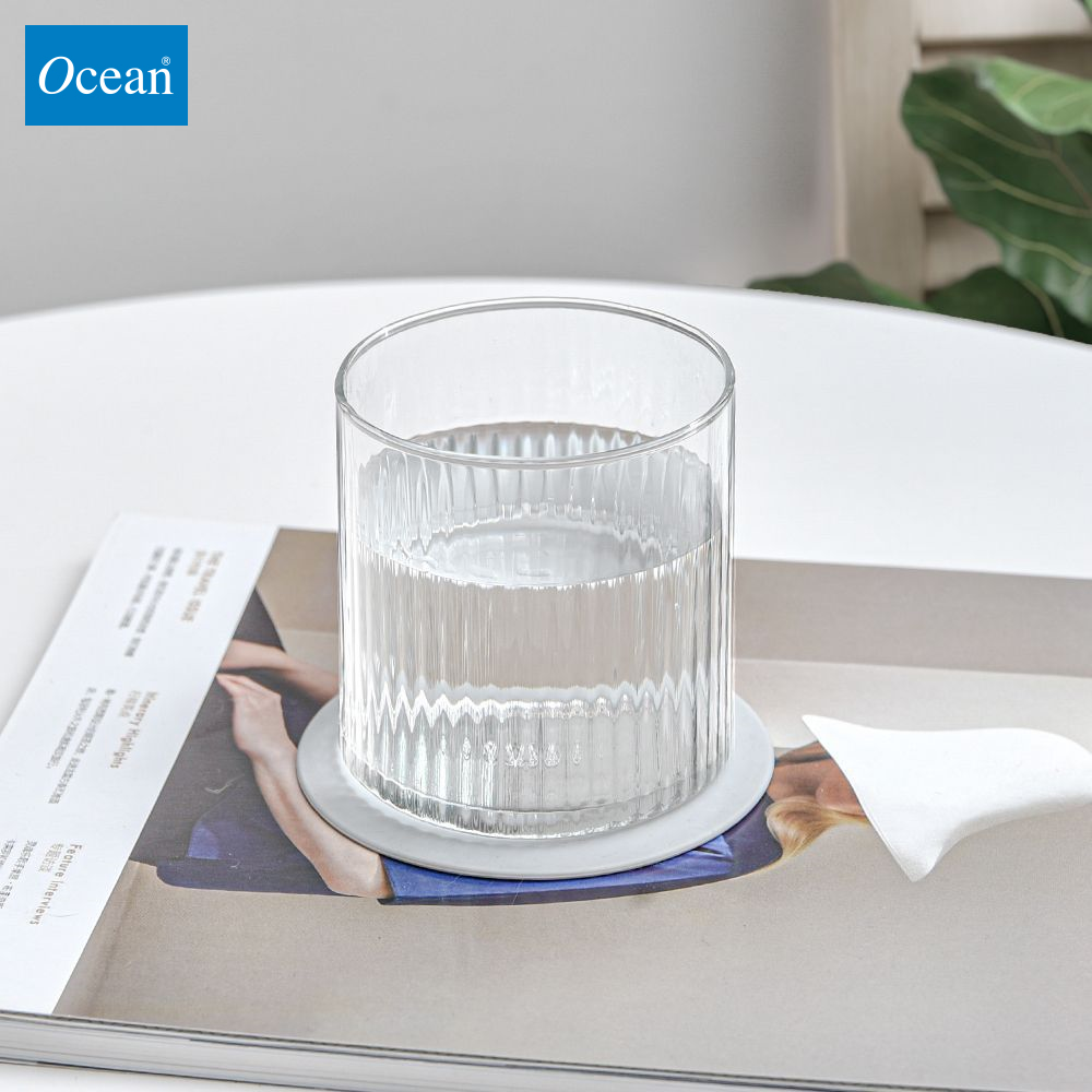 Ocean  古典直紋玻璃杯 熱紅酒杯 Pulse系列 威士忌杯 高球杯 簡約玻璃杯 235-370ml  1/入 共4款