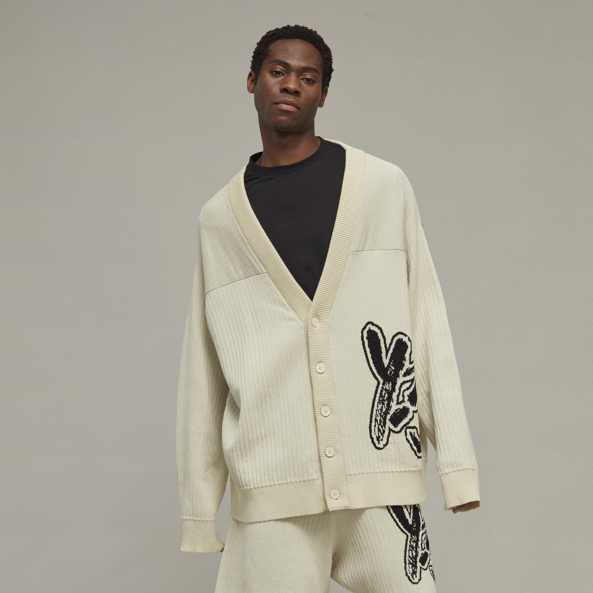 Y-3 LOGO KNT CRDGN 針織外套- 白】