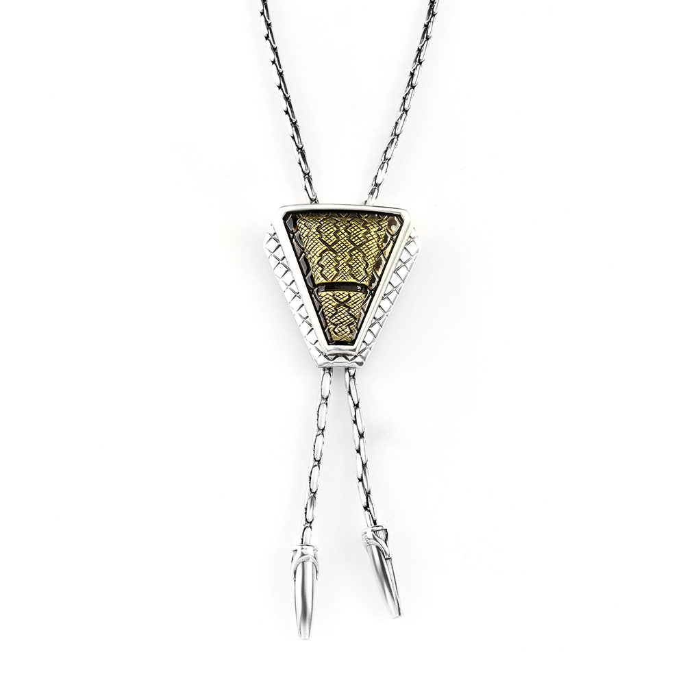 狂潮-蛇紋 金屬繩款 保羅領帶/BoloTie/美式領帶－快速出貨