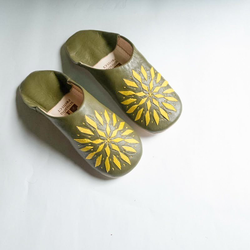 柏柏手工鞋 ｜綠繡眼 - 圓｜摩洛哥