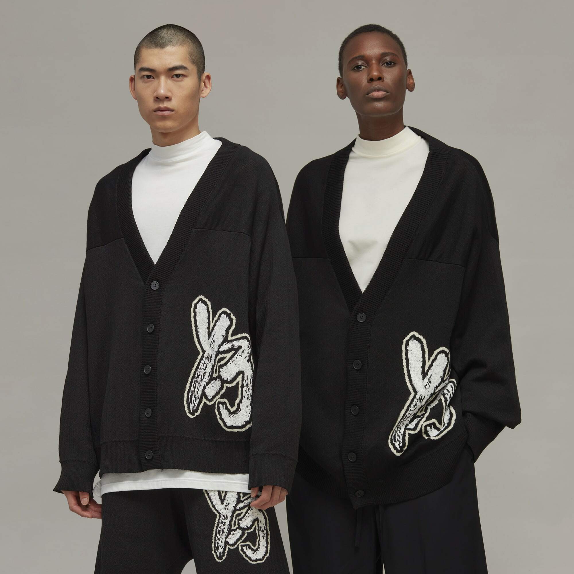 【 Y-3  LOGO KNT CRDGN 針織外套 - 黑 】