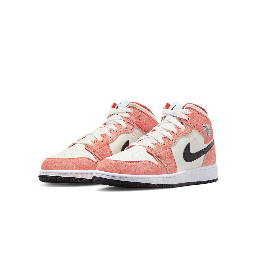 [In-Stock] Air Jordan 1 Mid SE Orange Suede (GS) DV1336-800
