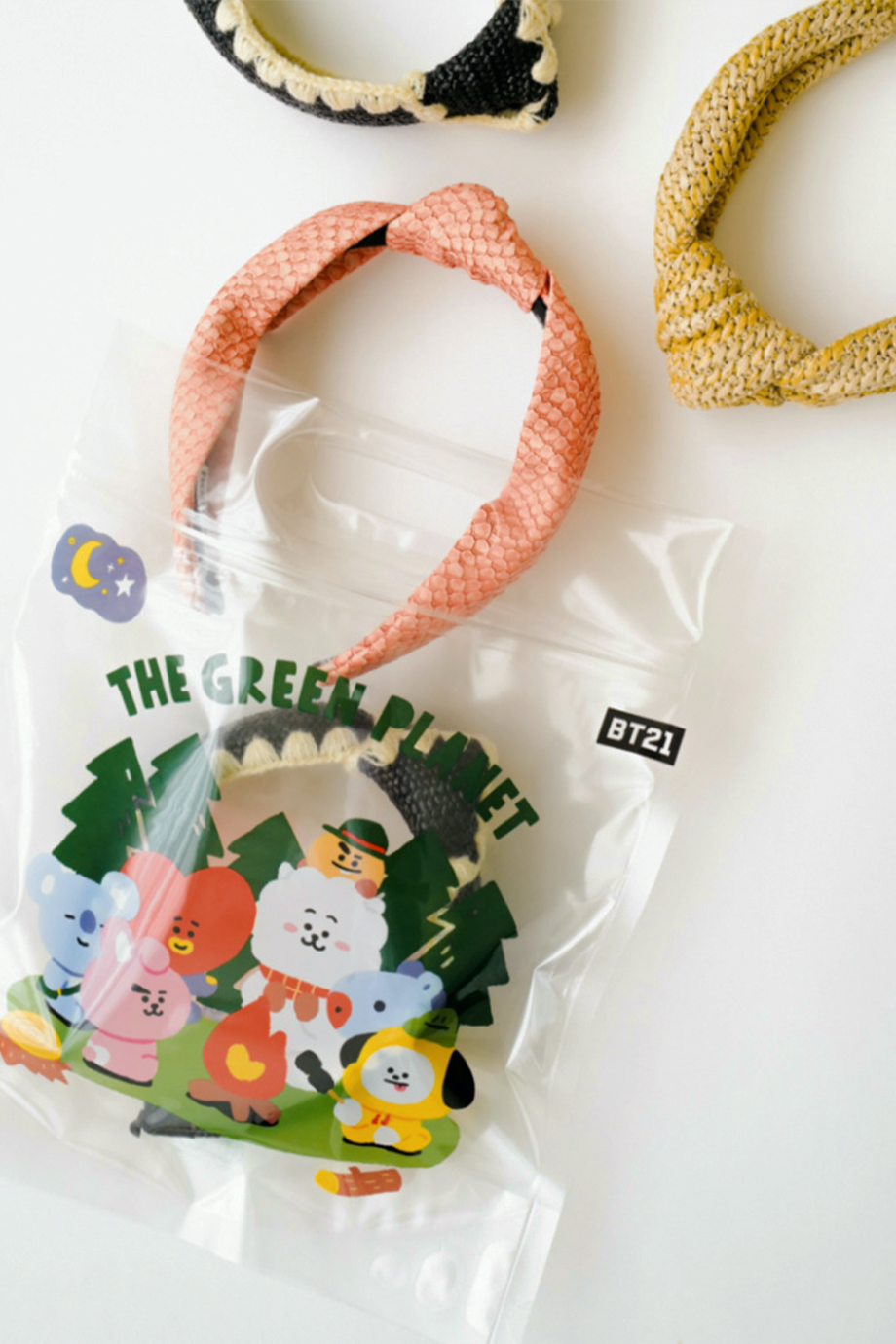 Play Bag｜BT21 營火派對抗菌手提環保夾鏈袋 (中型) - 8入