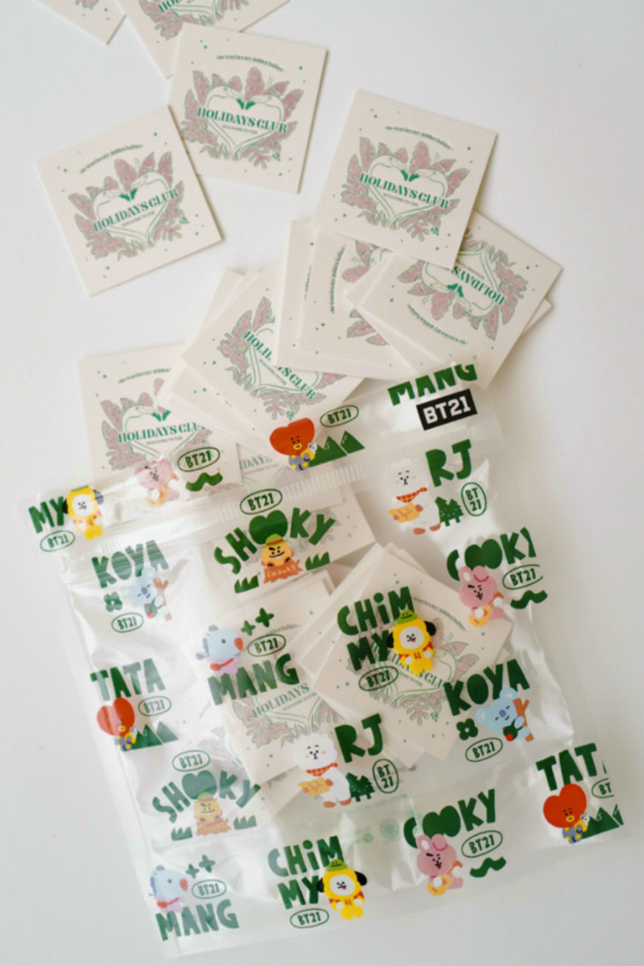 Play Bag｜BT21 人物徽章抗菌魔鬼氈夾鏈袋 (小型) - 10入