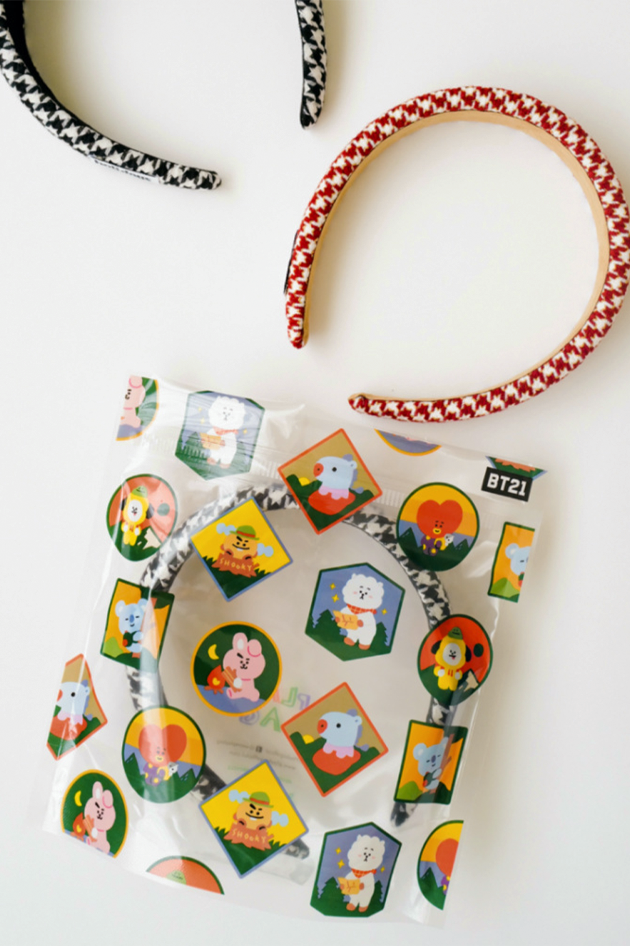 Play Bag｜BT21 環保徽章抗菌魔鬼氈夾鏈袋 (小型) - 10入