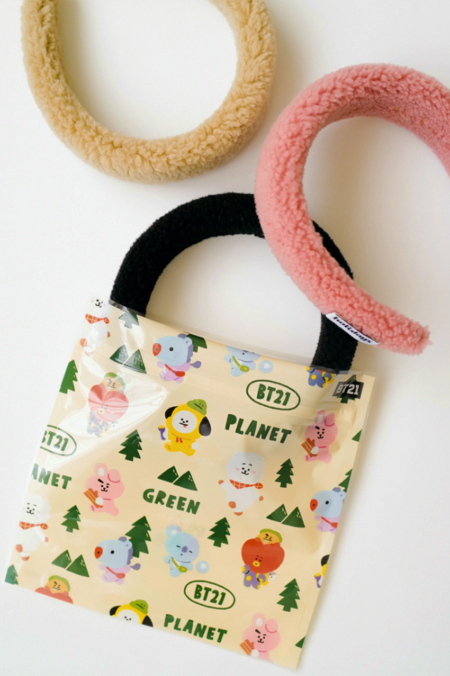 Play Bag｜BT21 營地生活抗菌魔鬼氈夾鏈袋 (小型) - 10入