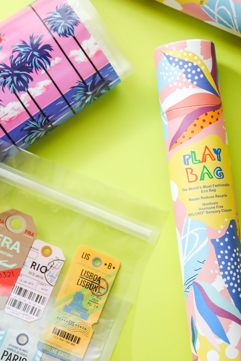 Play Bag｜世界旅行家魔鬼氈環保袋 - 綜合包 - 8入