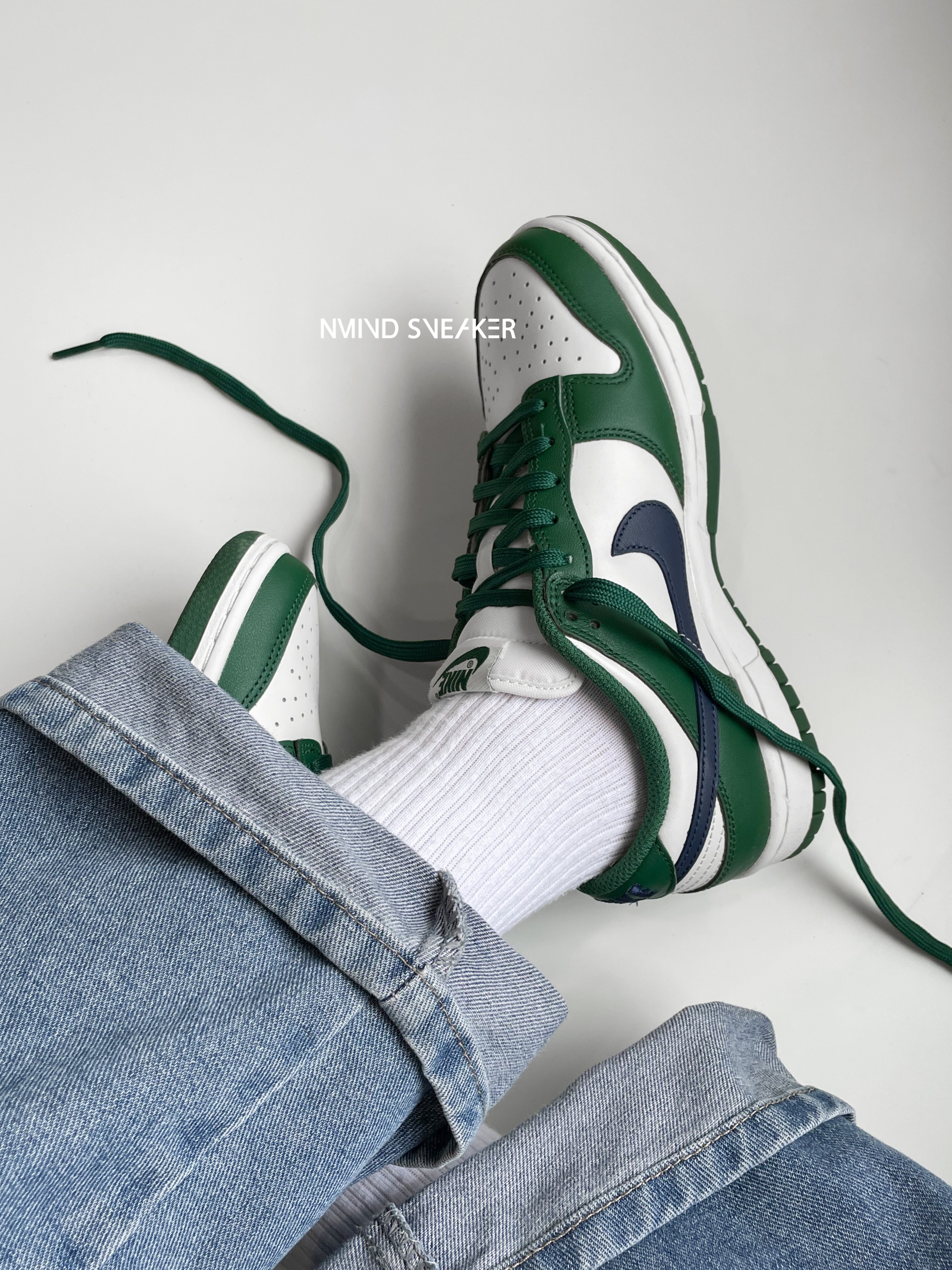<勾勾零碼出清特輯> Nike Dunk Low “Gorge Green” 白綠午夜藍 (DD1503300)
