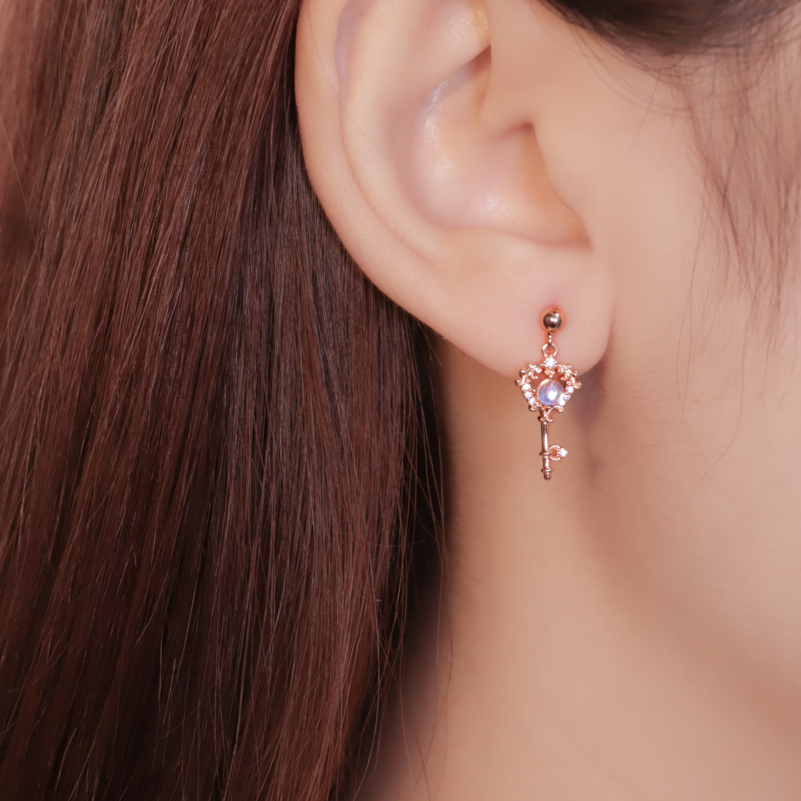 | 925純銀・ 玫瑰金 | 通往童話耳環 | EA0641 |