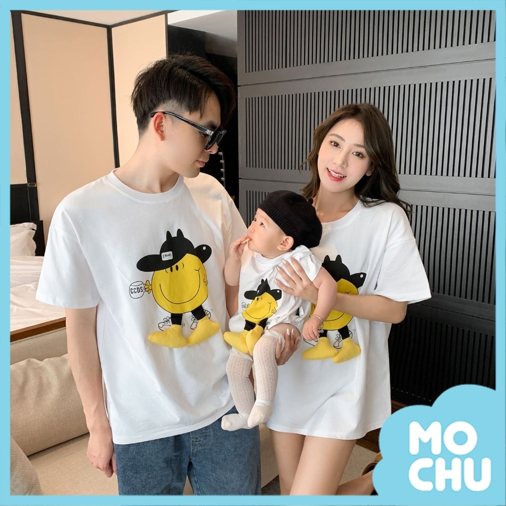 立體笑臉探險家短袖親子裝
