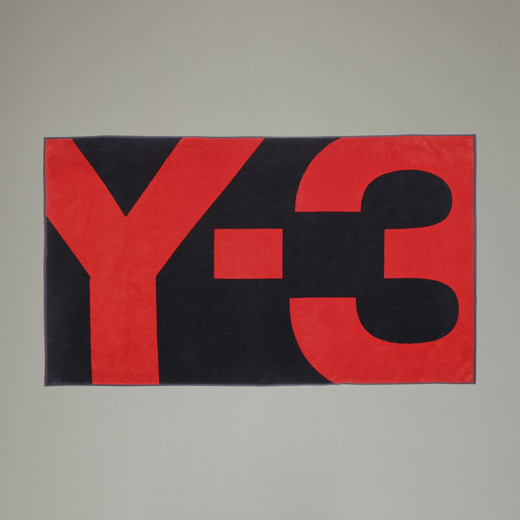 【 Y-3 BEACH TOWEL 頂級浴巾 - 黑紅 】