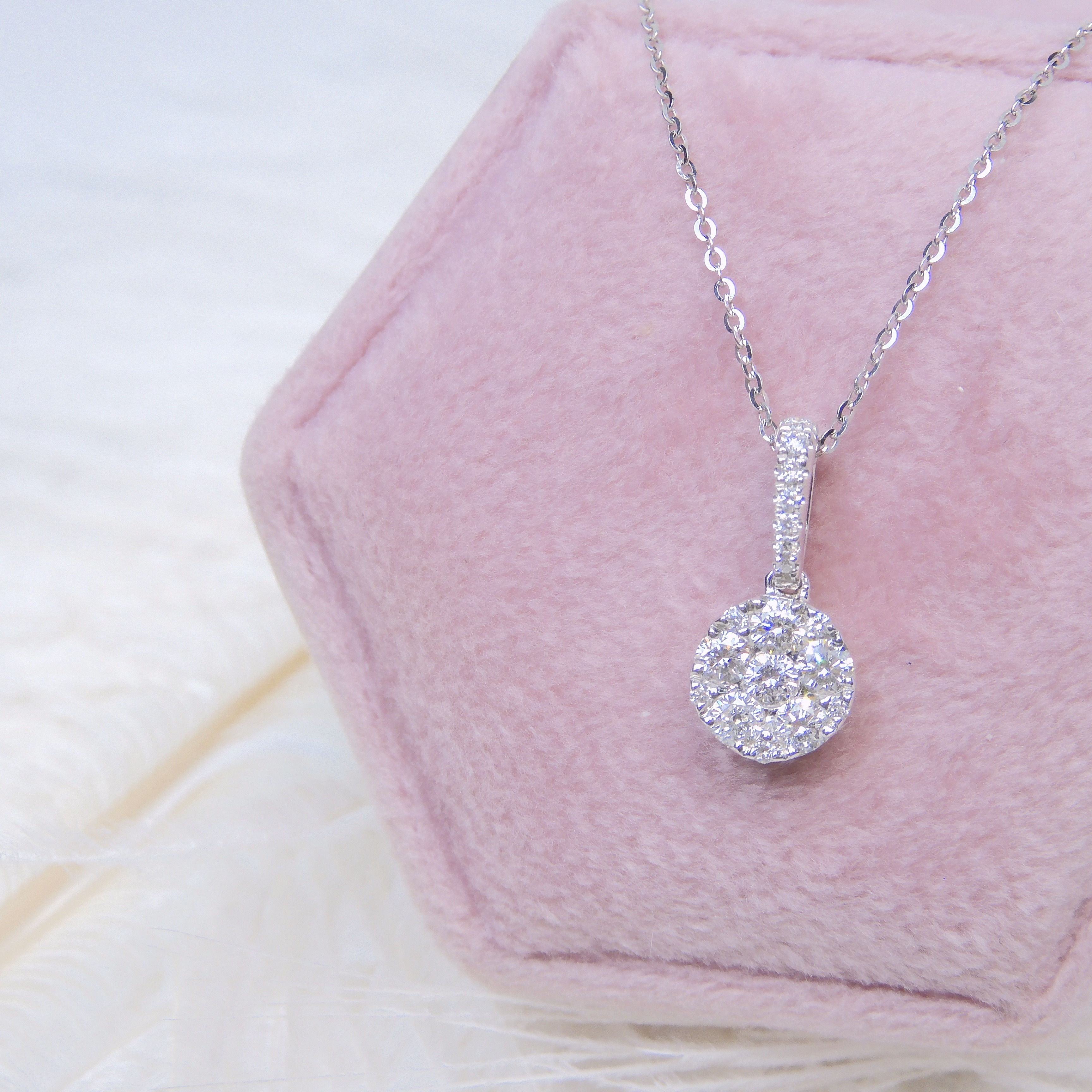 18K金 0.28ct 鑽石項鏈