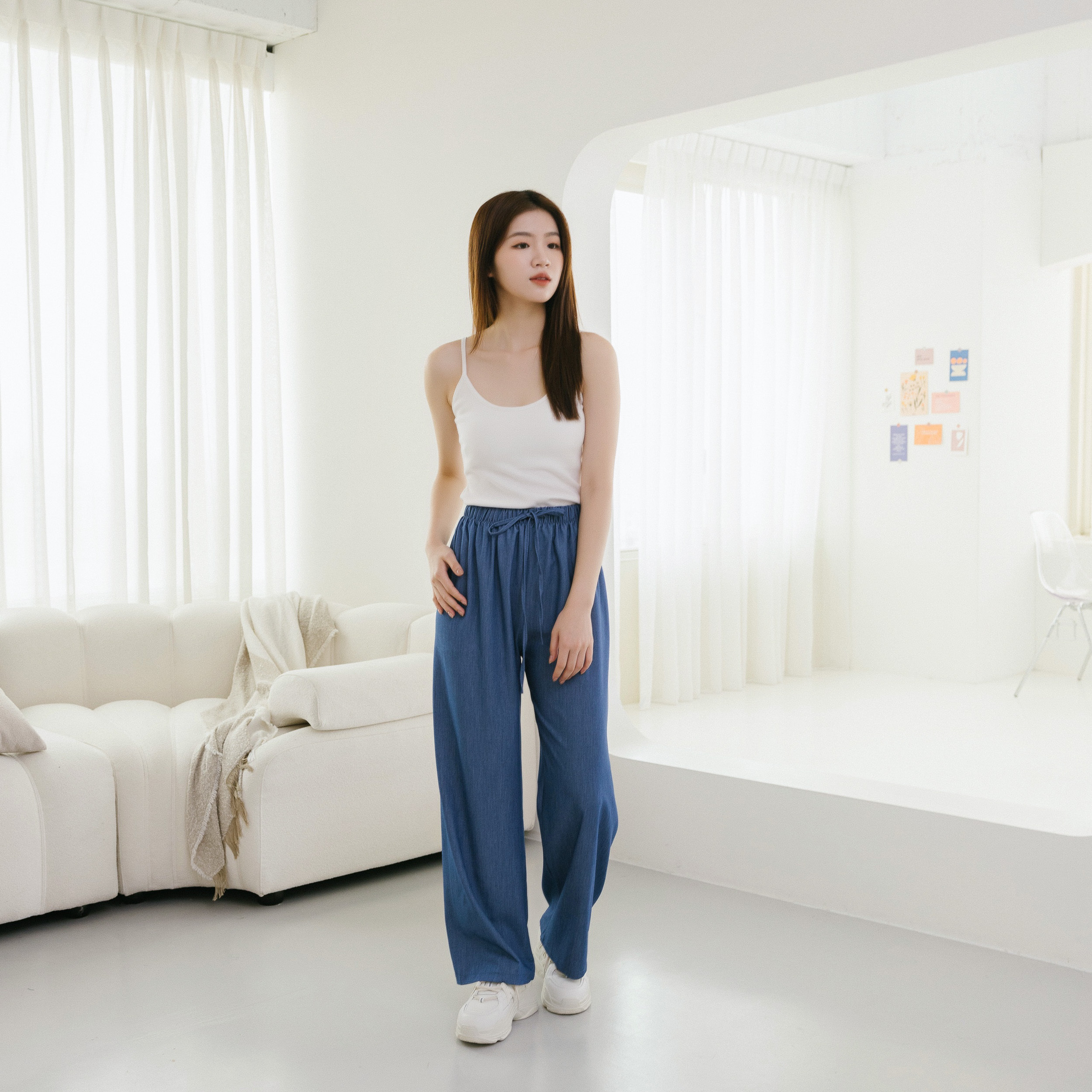 法朵Fado Shop｜細肩帶細坑條可拆背心 120B002 五色