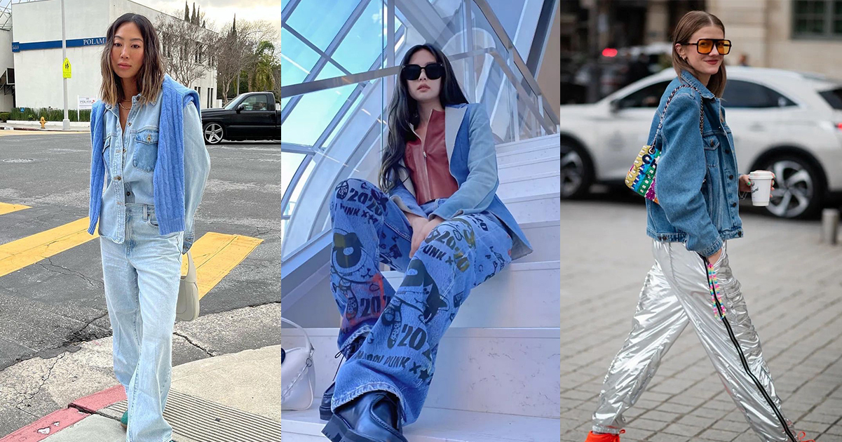 2025時髦單寧流行搭配未來感金屬銀色