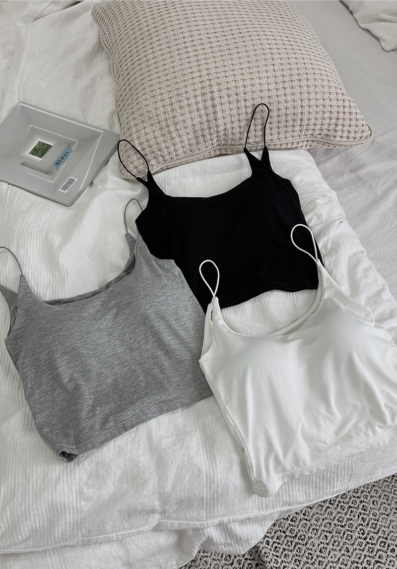 顯胸歐美U領短背心*3色