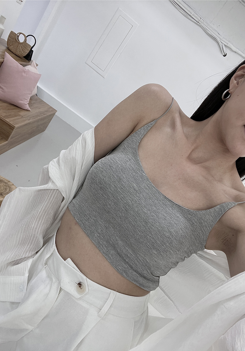 顯胸歐美U領短背心*3色