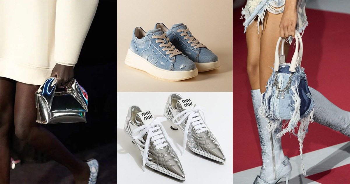 2025時髦單寧流行搭配未來感金屬銀色