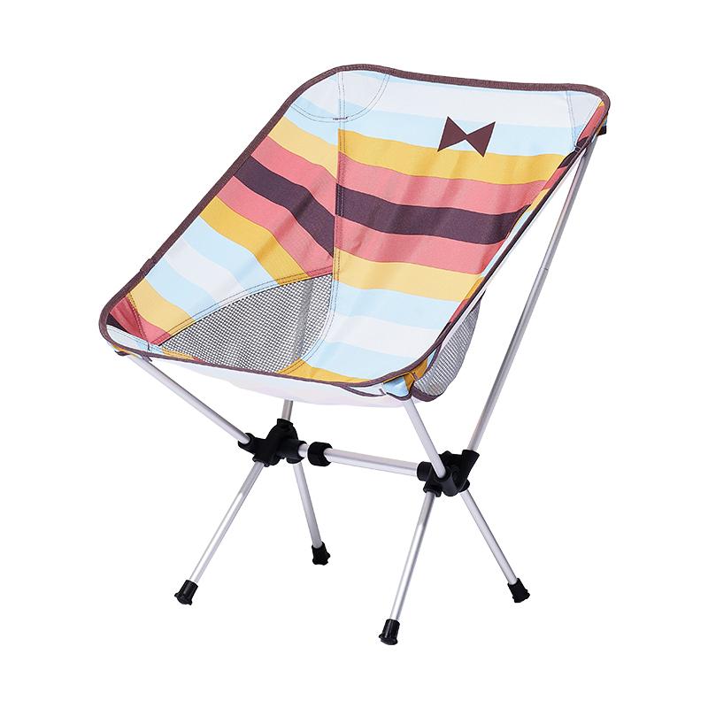 Mobi Garden x 搖曳露營戶外折疊椅 (淺沙色 / 彩橙條紋)