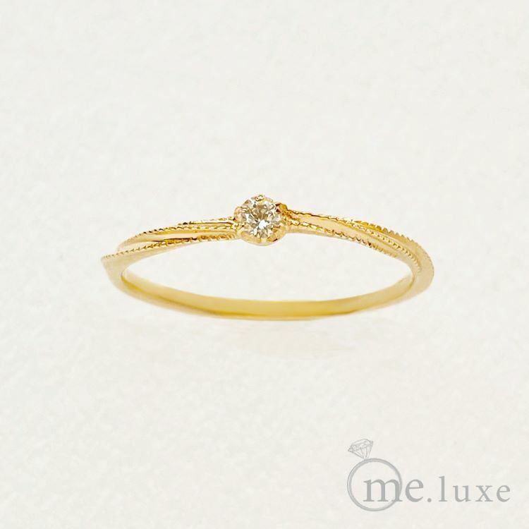 【me.luxe】K10繩旋5分鑽石戒