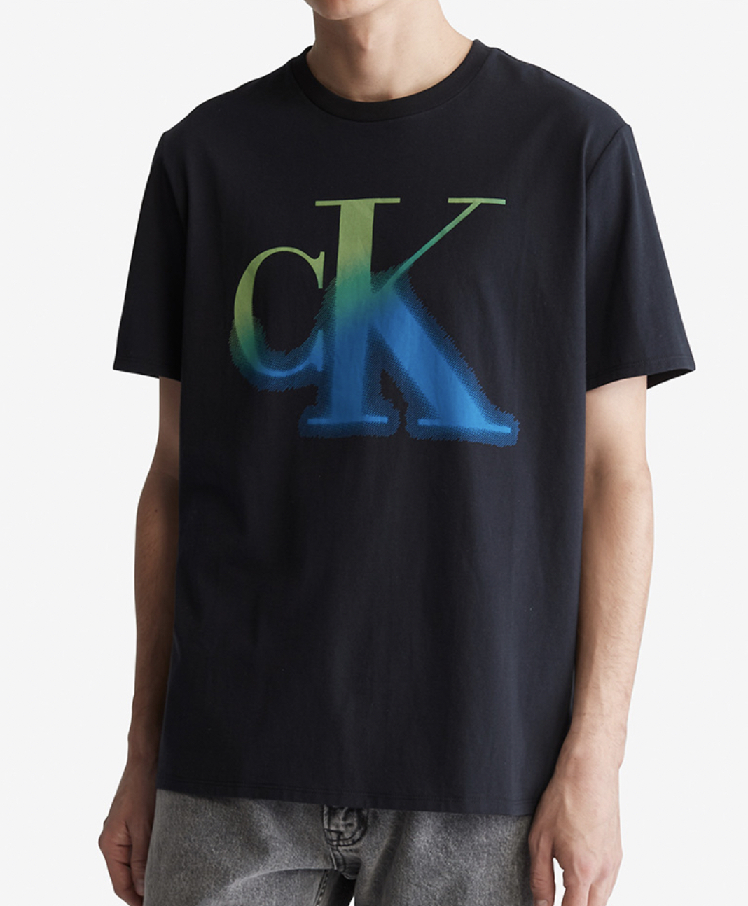 Calvin Klein CK 漸層暈染大Ck 短袖上衣 短T
