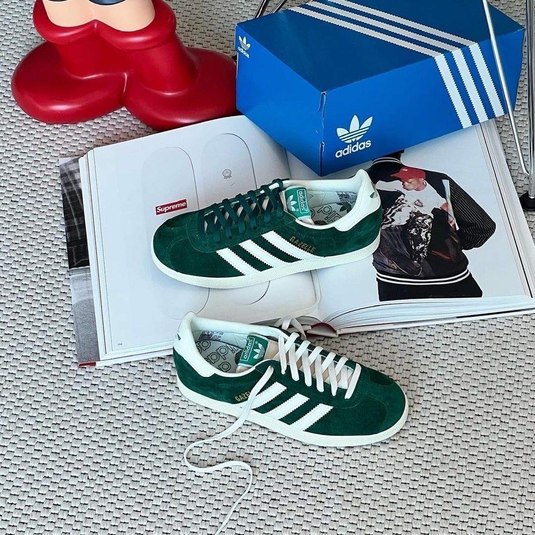 Adidas Originals Gazelle 孔雀綠 森林綠 綠色 白色 休閒鞋 男女尺寸 GY7338