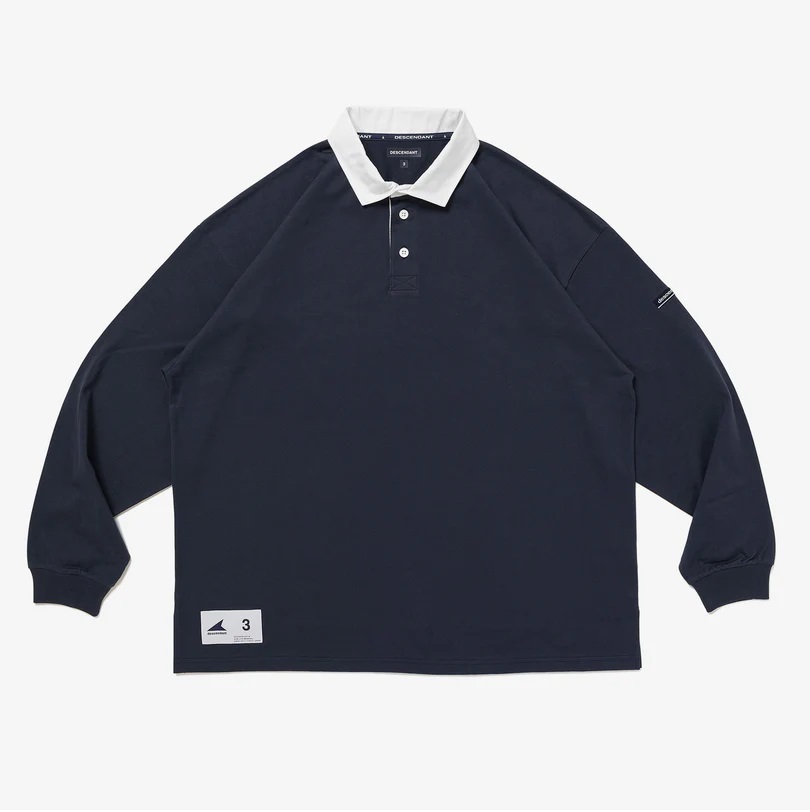 DESCENDANT CROUCH POLO LS NAVY