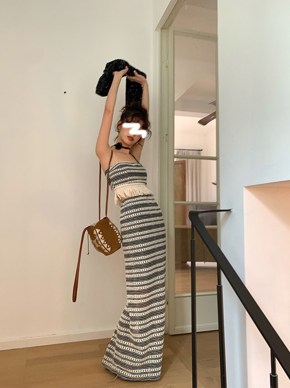 編織海島度假 流蘇套裝(2件組)